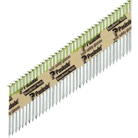 Paslode 2-3/8''x0.113'' 30 Deg Paper Tape Hot Dipped Galvanized Ring Shank RounDrive Framing Nails, 2000 Ct. 650383