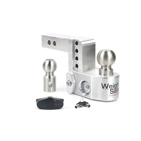 Weigh Safe HITCH ACCESSORIES Fits 2 Inch Receiver 12500 Gross Trailer Weight Adjustable Stowable 4 Inch Dro WS4-2