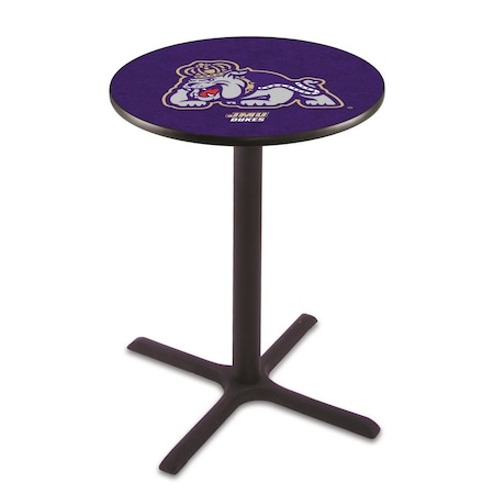 Holland Bar Stool Co 36" Blk Wrinkle James Madison Pub Table, 36" dia. Top L211B3636JmsMad
