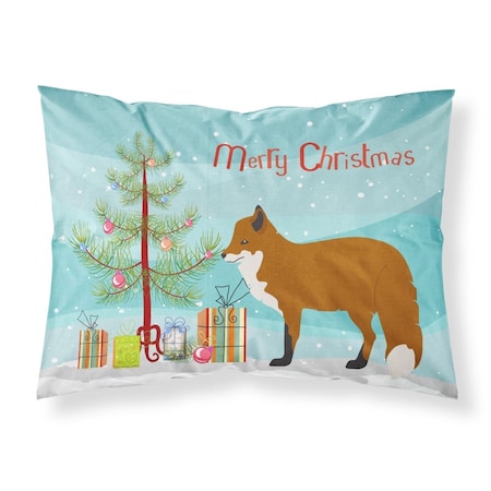 Carolines Treasures Red Fox Christmas Fabric Standard Pillowcase CA70095