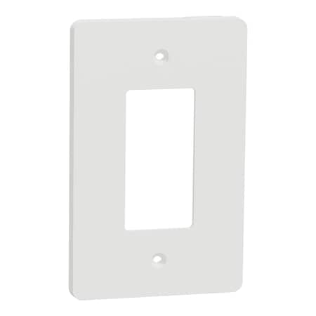 Square D Cover Frame, X Series, 1 Gang, White, Number of Gangs: 1 Plastic, Matte Finish, White SQWS141001WH