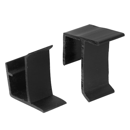 Prime-Line Screen Retainer Clips, for 3/8 in. Screen Frame, Plastic, Black, 4PK PL 7765