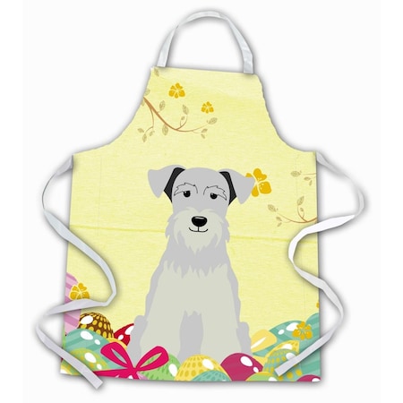Carolines Treasures Easter Eggs Miniature Schanuzer White Apron BB6053APRON
