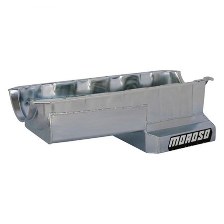 Moroso Oil Pan Big Block Chevrolet 8 in. DP Stroker, Clear Zinc MOR20405