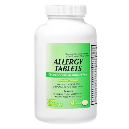 Generic Chlorpheniramine Tablets 4mg, 1000PK 818201