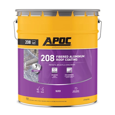 Black Jack APOC High-Gloss Silver Fibered Aluminum Roof Coating 5 gal AP-2085