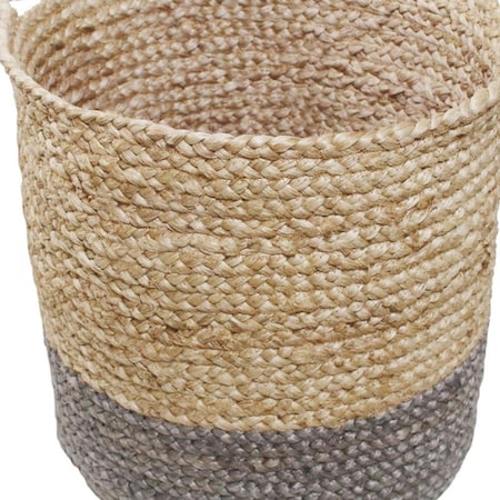 Homeroots 19" Tan Jute Basket 704889