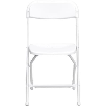 Flash Furniture Folding Chair -White Plastic - Event Chair LE-L-3-WHITE-GG