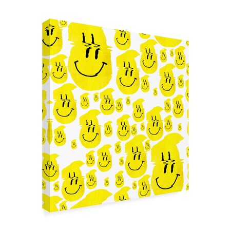 Trademark Fine Art Outdoor Canvas Art - Ali Gulec 'Smiley 10000' Wall Art for Patios, or Gardens GRL00035-OC3535WR