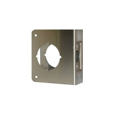 Don-Jo Mfg Door Wrap 2-3/8in Backset, 1-3/4in Door, 4in W x 4-1/2in H, 2-1/8in Hole, 630/US32D Stainless Steel 61-S-CW