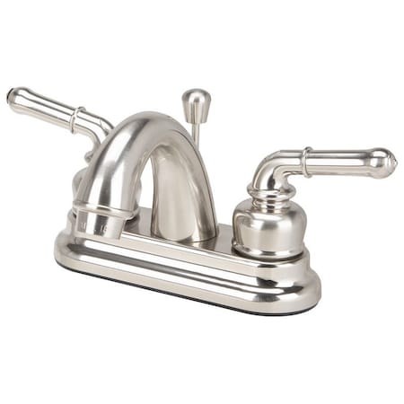 Boston Harbor Lavatory Faucet, 1.5 gpm, 2-Faucet Handle, Brass, Nickel Plated, Lever Handle JY-4233BN