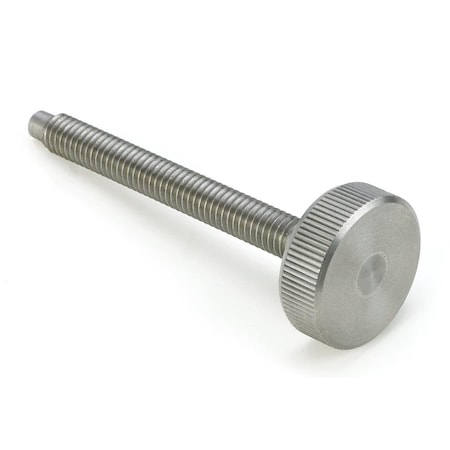 Knurled Head Adjusting Screw, 18-8 SS, 10-24 X 2in Length, 1-13/16in Thread Length Includ