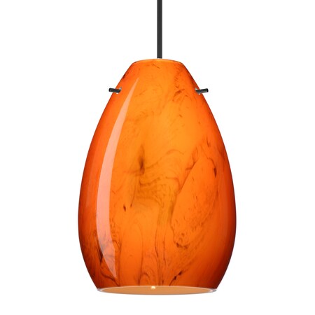 Besa Lighting Besa Pera 6 Pendant, Habanero, Black Finish, 1x 5W LED 1XT-1713HB-LED-BK