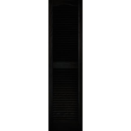 Builders Edge 15''x55'' Vinyl Louvered Shutter, 2PK 23140055002
