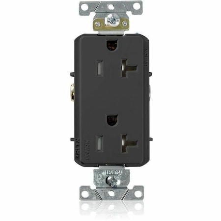 Leviton Commercial Grade Decora Receptacle, 20 Amp, 125 Volt TDR20-E
