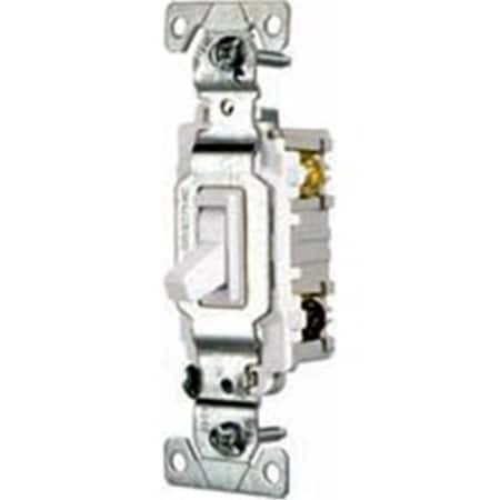 Eaton Wiring Devices Ground Toggle Switch- 1P - White 7062474