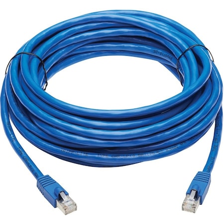 Eaton Tripp Lite Series Cat6a 10G Snagless F/UTP Ethernet Cable RJ45 M/M, PoE, CMR-LP, Blue, 30 ft. N261P-030-BL