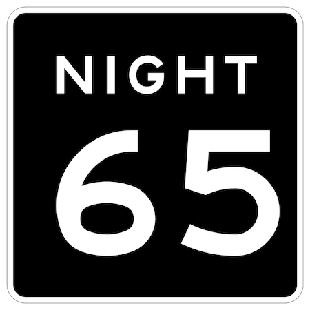 Sign Solutions Usa Traffic Sign, 36 in Width, Aluminum Sign, Square DUS12HWT3636R2-3P65