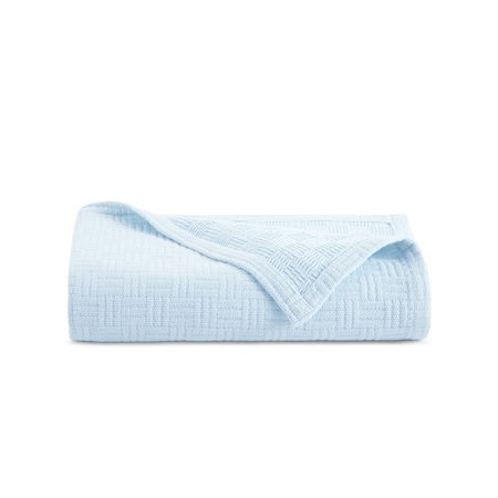 Arkwright Home Host & Home Cotton Bed Blanket King Light Blue - 1 Blanket P-BCOT-10490-LB