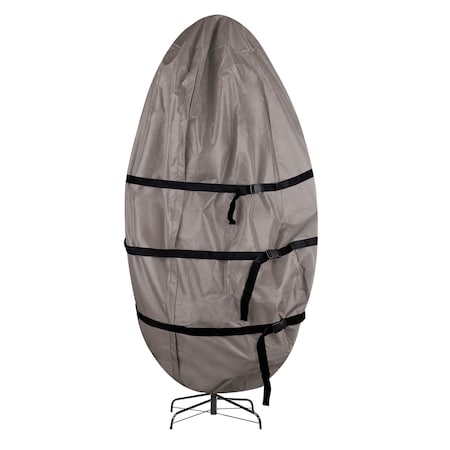 Elf Stor Christmas Tree Storage Bag Upright Zippered Canvas Cover for 9ft Trees with Buckle Straps 83-DT5583-GRY