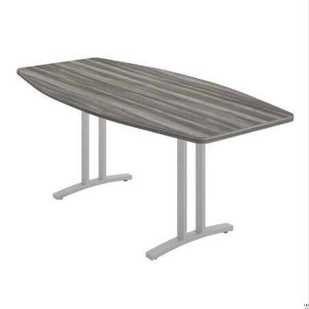Correll Boat Modern Design Conference Table, 72 in W, Particleboard Top, Driftwood CC3672B-52-14-52