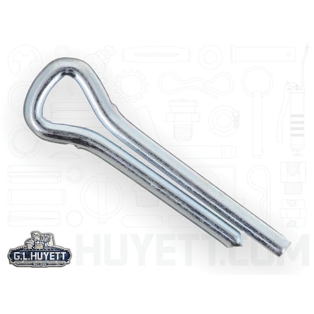 Huyett Cotter Pin, Zinc Plated Carbon Steel, 0.188 in Dia x 0.750 in Effective Length CP-187-0750