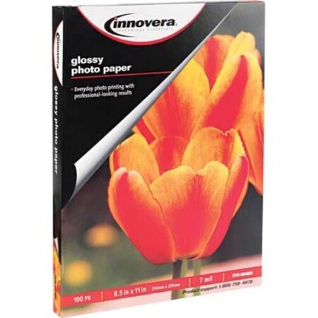 Innovera Innovera 99490 Glossy Photo Paper; 8.5 x 11; 100 Sheets-Pack 99490