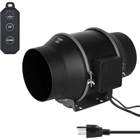 Ipower 6 Inch 405 CFM Inline Duct Fan with 10-Speed Controller and Quiet EC Motor, Ventilation Exha GLFANXINLINEECPWM6