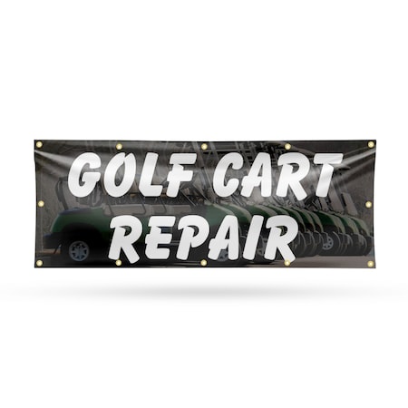 Signmission Golf Cart Repair, 48 Inch x 120 Inch, Vinyl Banner B-120-30676