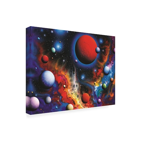Trademark Fine Art Outdoor Canvas Art - Michael David Ward 'Deep Space Mine' Wall Art for Patios, or Gardens GRL00951-OC1824WR
