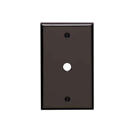 Leviton Telephone/Cable Wallplate, Standard Size, Gang 1, Brown 85013