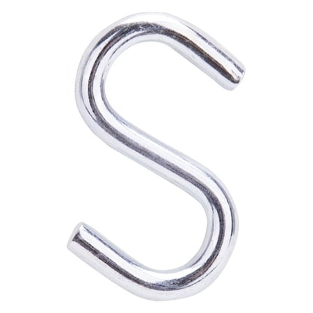 Prosource S-Hook, 30 lb Working Load, 0.169 in Dia Wire, Steel, Zinc LR370
