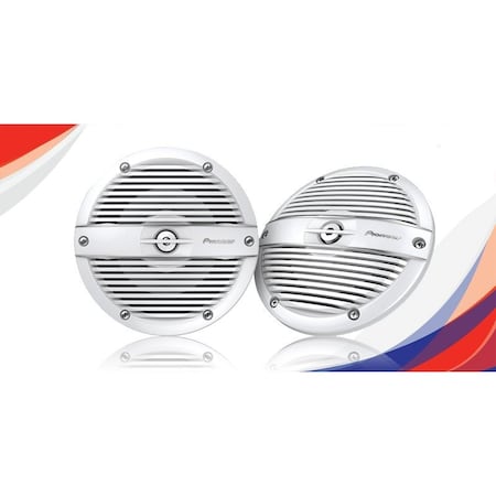Pioneer 6-1/2-in - 2-way, 200w Max Power, IPX7 Rated, Classic Grille Design - Marine Speakers pair TSME650FC