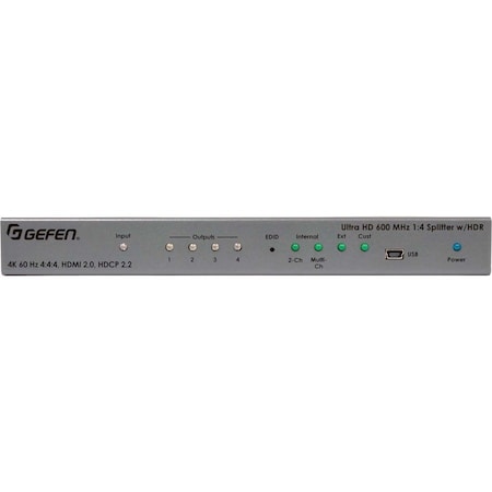 Gefen ULTRA HD 600 MHZ 1:4 SPLITTER FOR HDMI W/ HDR EXT-UHD600-14