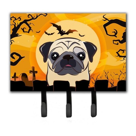 Carolines Treasures Halloween Fawn Pug Leash and Key Holder BB1820TH68