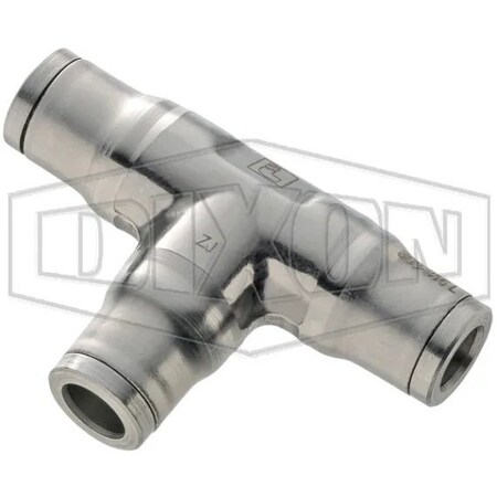 Dixon Legris by Push-In Union Tee, 1/2 in Nominal, Tube, 290 psi Pressure, SS, Domestic 38046200
