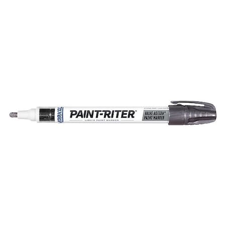 Markal Paint Marker, Medium Tip, Aluminum Color Family, Paint 96832