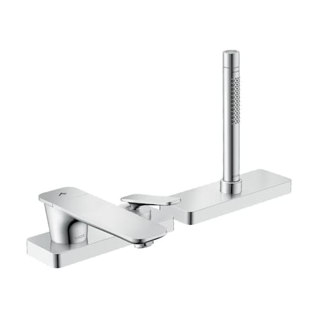 Axor Citterio C 3-Hole Roman Tub Set Trim with 1.75 GPM Handshower and Sbox in Chrome 49430001