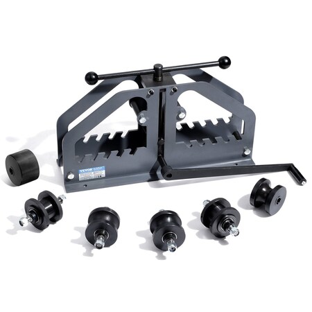 Vevor Tube Roller Bender Max 1-1/2 in Manual Tube Pipe Roller Bender with 6 Dies TR60A