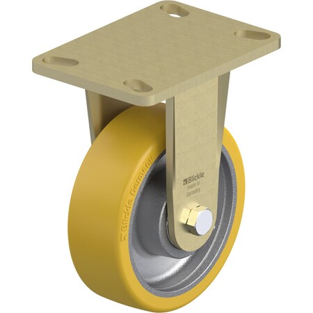 Blickle Rigid Plate Caster, PU, 6", 1650 lb. BS-GTH 150K-16