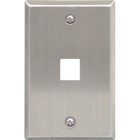 Icc Classic Single Gang Stainless Steel Faceplate - 1 Port IC107SF1SS