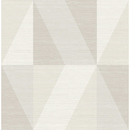 A-Street Prints Winslow Bone Geometric Faux Grasscloth Wallpaper 4141-27108