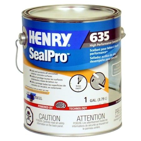 Henry Concrete Sealant, Liquid, Clear, 1 gal, Can 16376