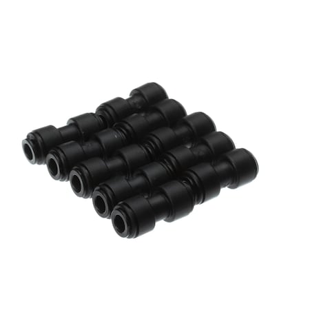 Unox Connector/Fitting Kit, Straight, 8MM x 8MM, Push to Connect, Black, 10PK KEL1220A