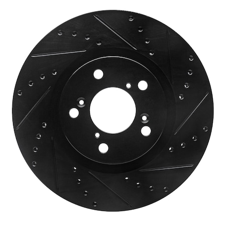 Dynamic Friction Co DFC Brake Rotor - Drilled and Slotted - Black 633-59056R