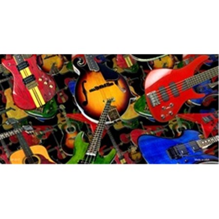 Powerhouse Guitars Black Background License Plates Blanks Tags PO686184