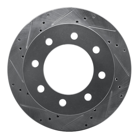 Dynamic Friction Co DFC Brake Rotor - Drilled and Slotted - Silver 631-40088L