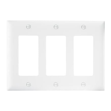 Pass & Seymour Wht 3G Nyl Wall Plate TP263WCC12