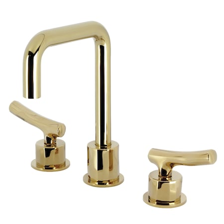 Kingston Brass Widespread Bathroom Faucet with Push Pop-Up Drain, Polished Brass KS1452TKL
