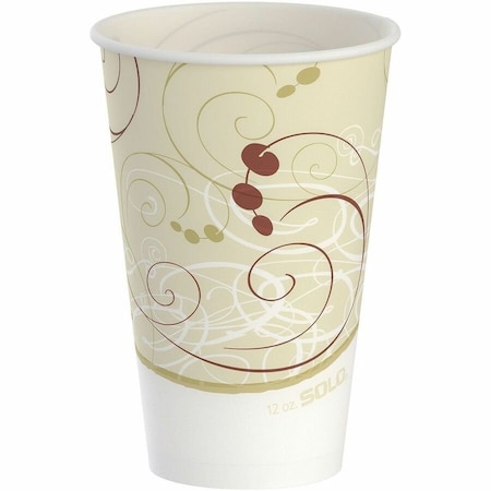 Dart Symphony Treated-Paper Cold Cups, 12 oz, White/Beige/Red, PK2000 R12N-J8000